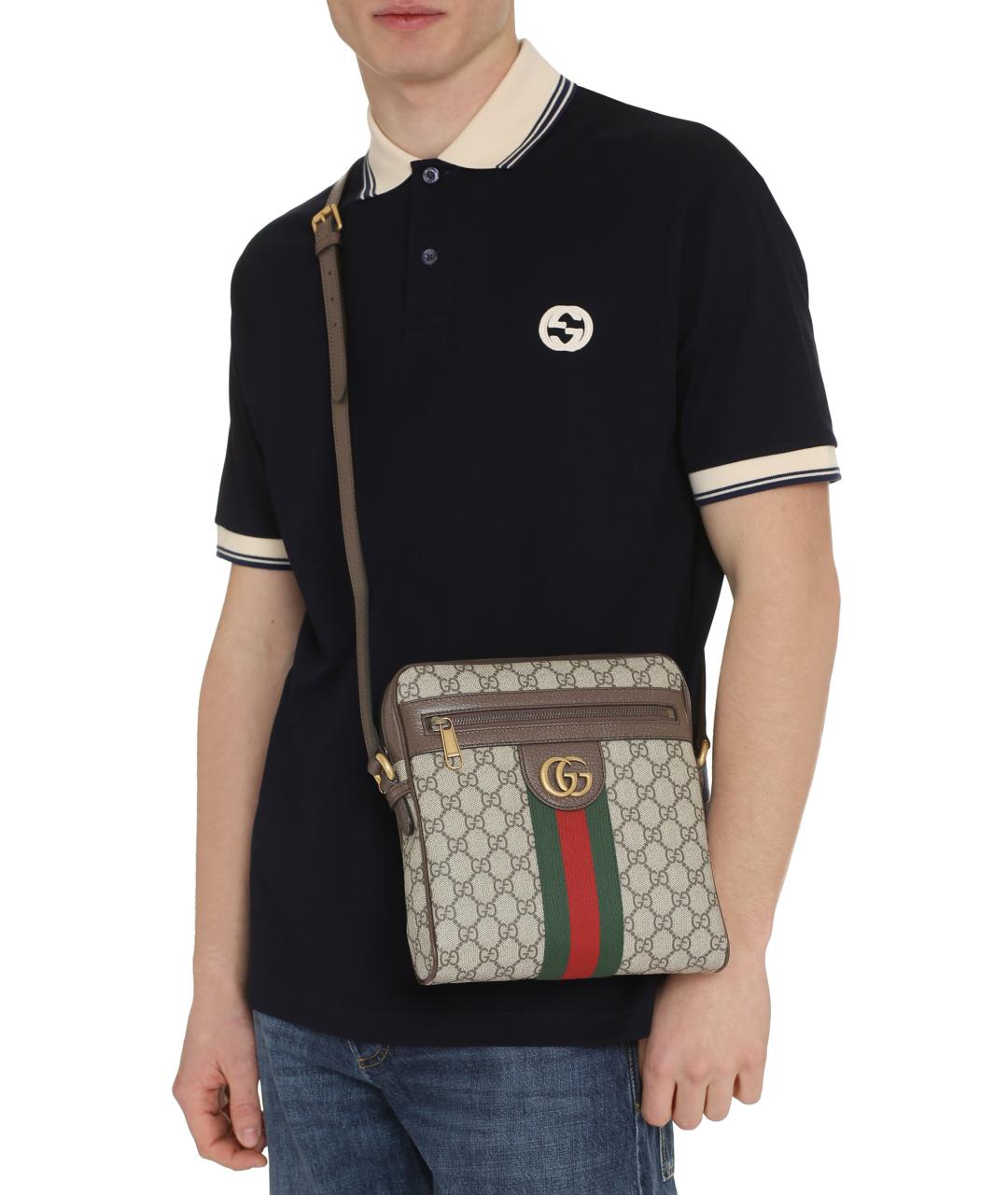 GUCCI Бежевая синтетическая сумка на плечо, фото 5