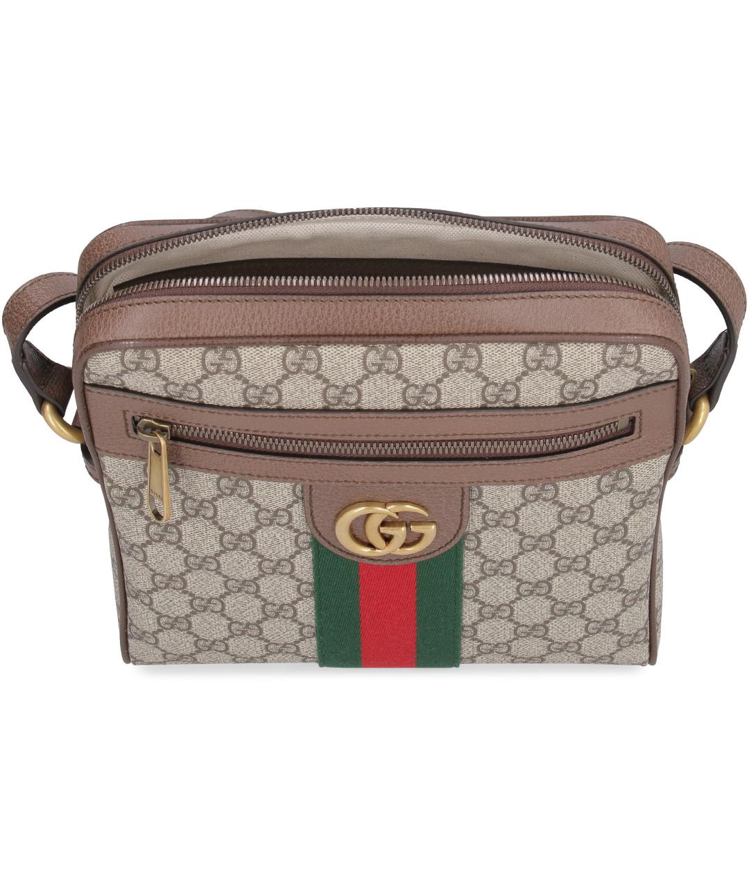 GUCCI Бежевая синтетическая сумка на плечо, фото 4