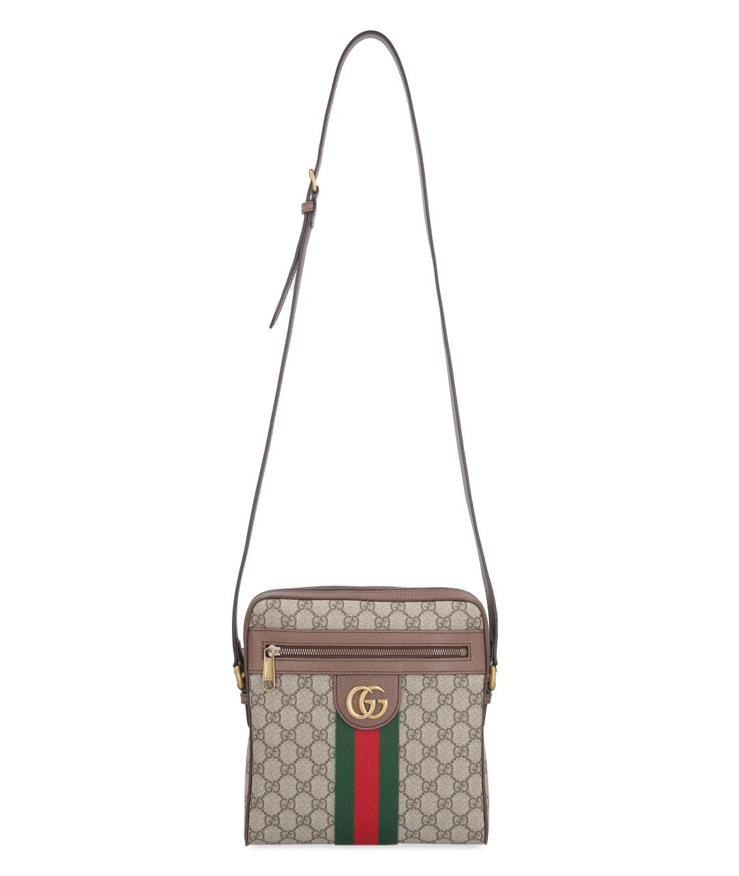 GUCCI Бежевая синтетическая сумка на плечо, фото 3