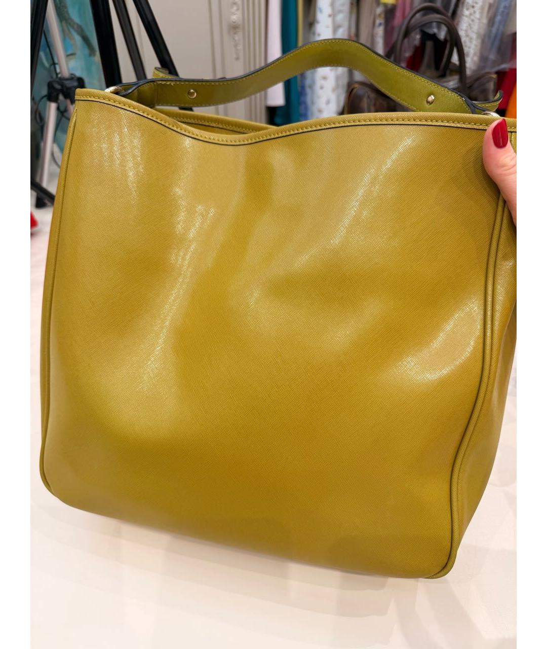 COCCINELLE Зеленая сумка тоут из искусственной кожи, фото 8