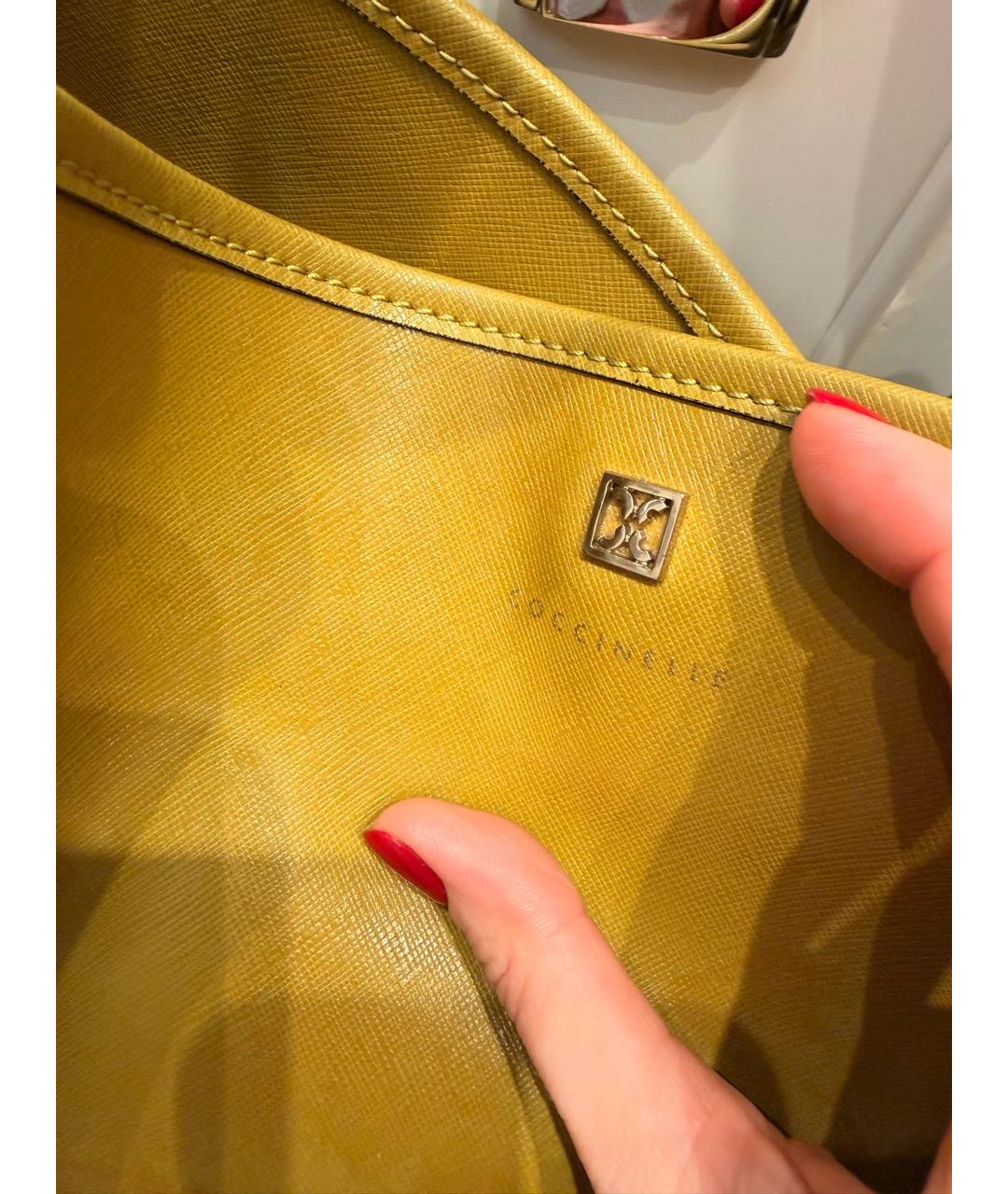 COCCINELLE Зеленая сумка тоут из искусственной кожи, фото 5