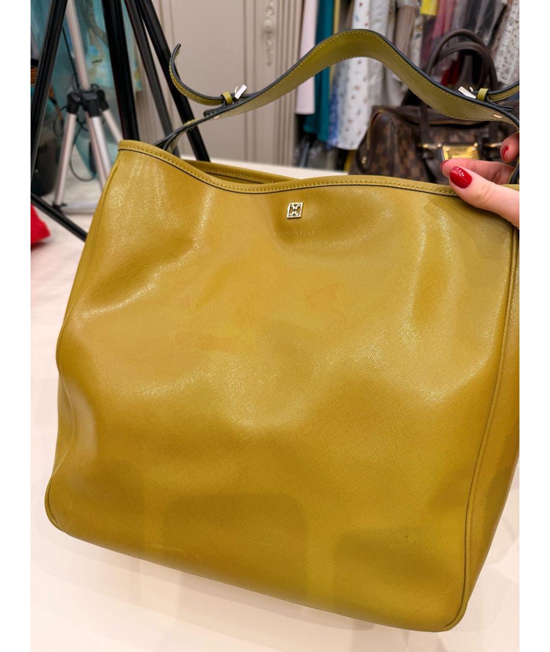 COCCINELLE Зеленая сумка тоут из искусственной кожи, фото 7