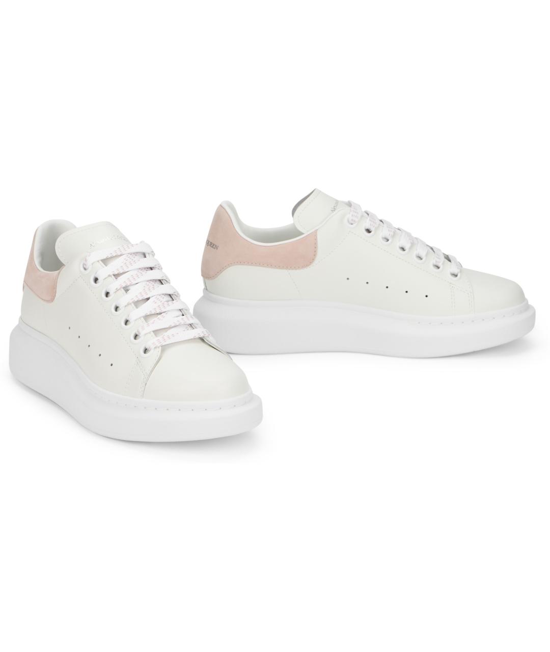 ALEXANDER MCQUEEN Белые кожаные кроссовки, фото 3