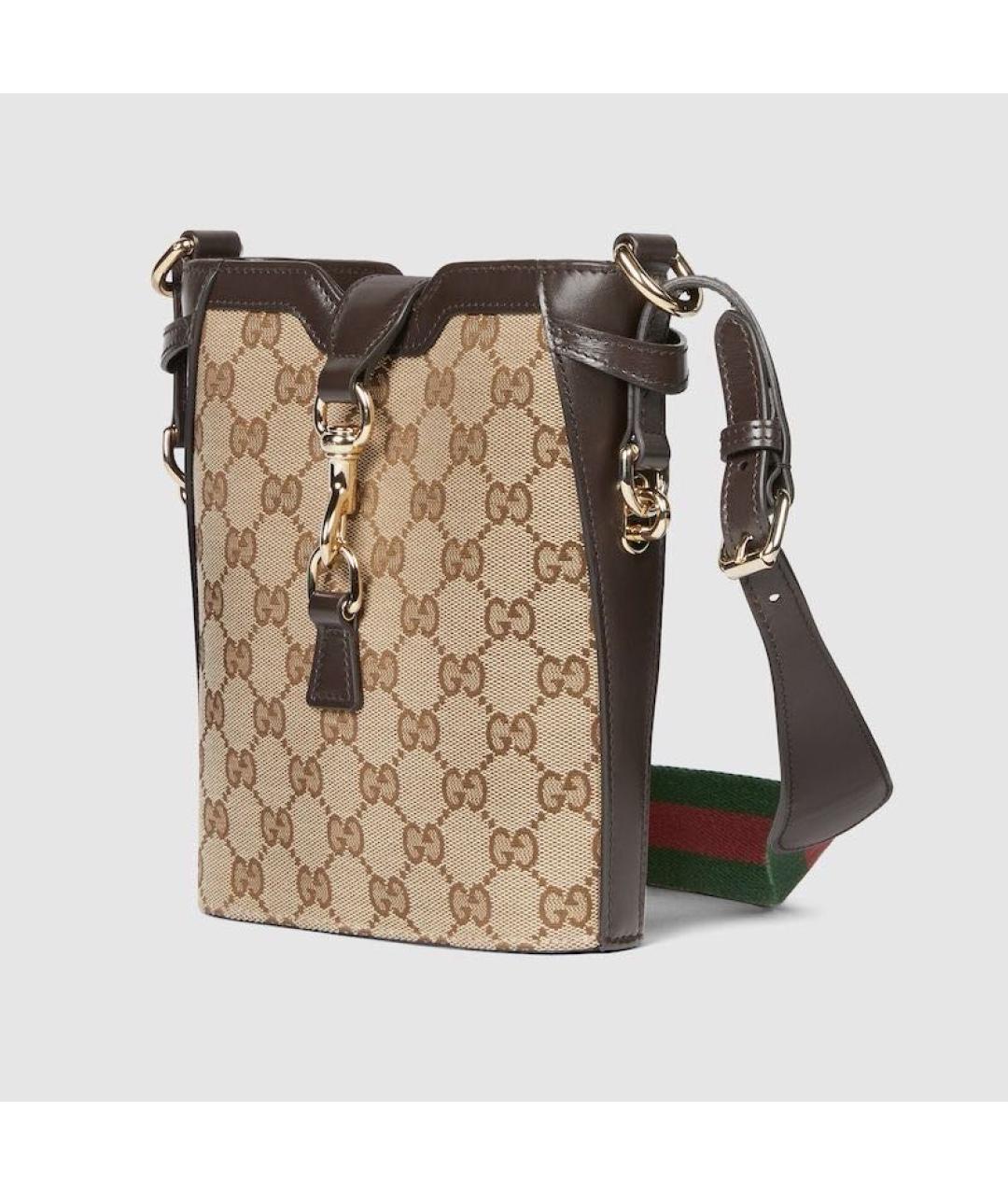GUCCI Коричневая кожаная сумка на плечо, фото 2