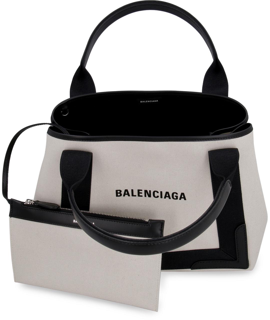 BALENCIAGA Бежевая хлопковая сумка с короткими ручками, фото 4