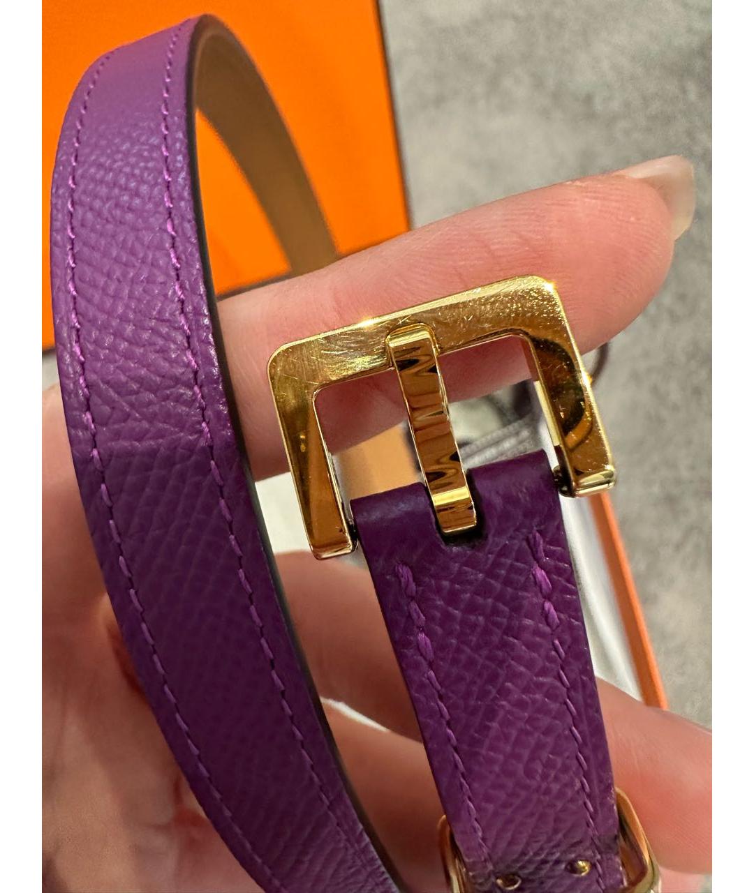HERMES Фиолетовый ремень, фото 3