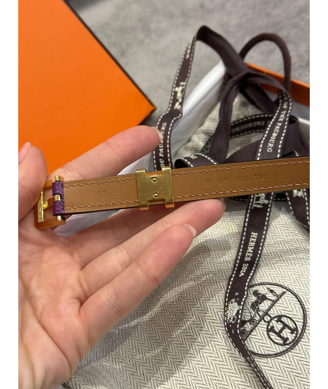 HERMES Фиолетовый ремень, фото 5