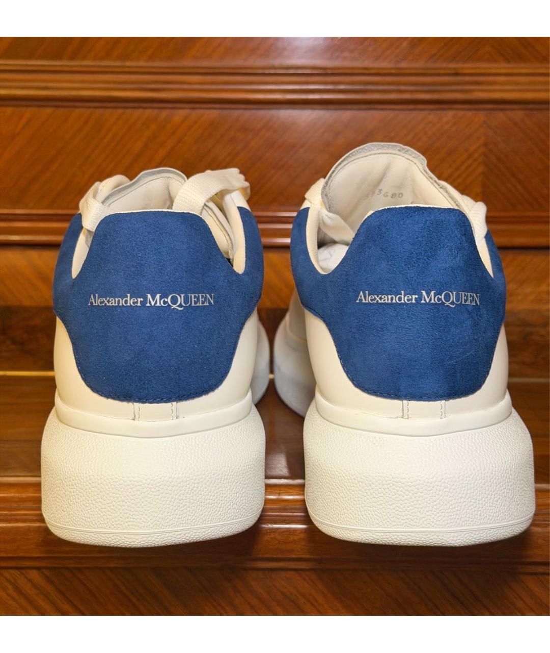 ALEXANDER MCQUEEN Белые кожаные низкие кроссовки / кеды, фото 4