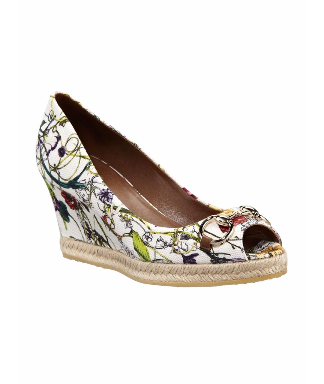GUCCI Мульти текстильные босоножки, фото 1