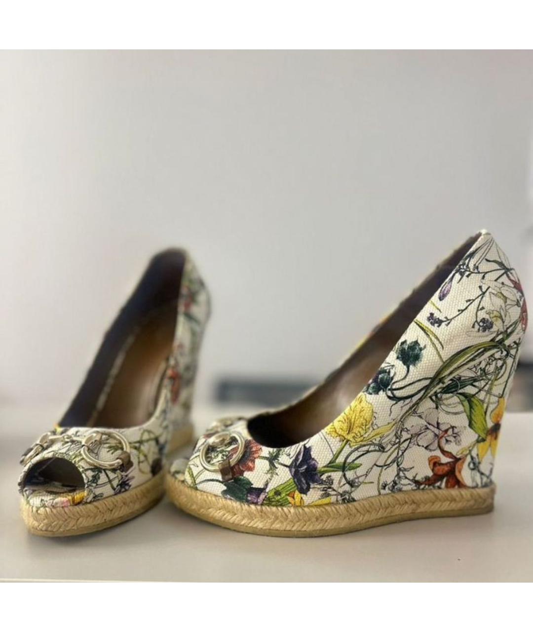 GUCCI Мульти текстильные босоножки, фото 2