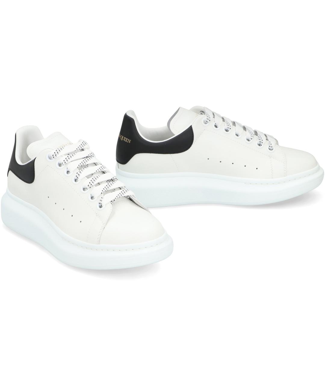 ALEXANDER MCQUEEN Белые кожаные низкие кроссовки / кеды, фото 3