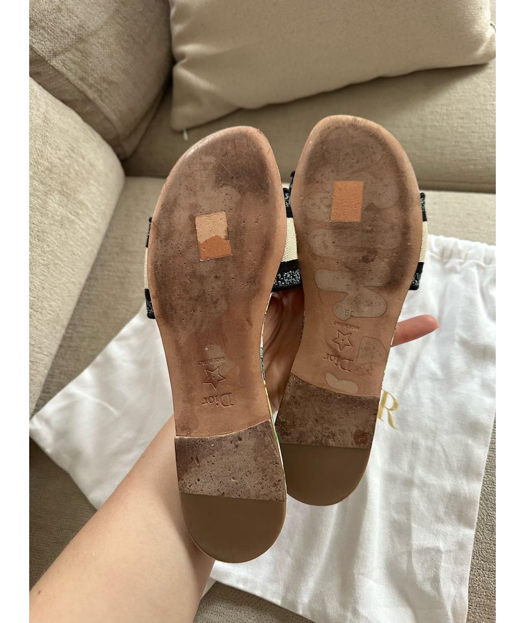 CHRISTIAN DIOR Зеленые шлепанцы, фото 4