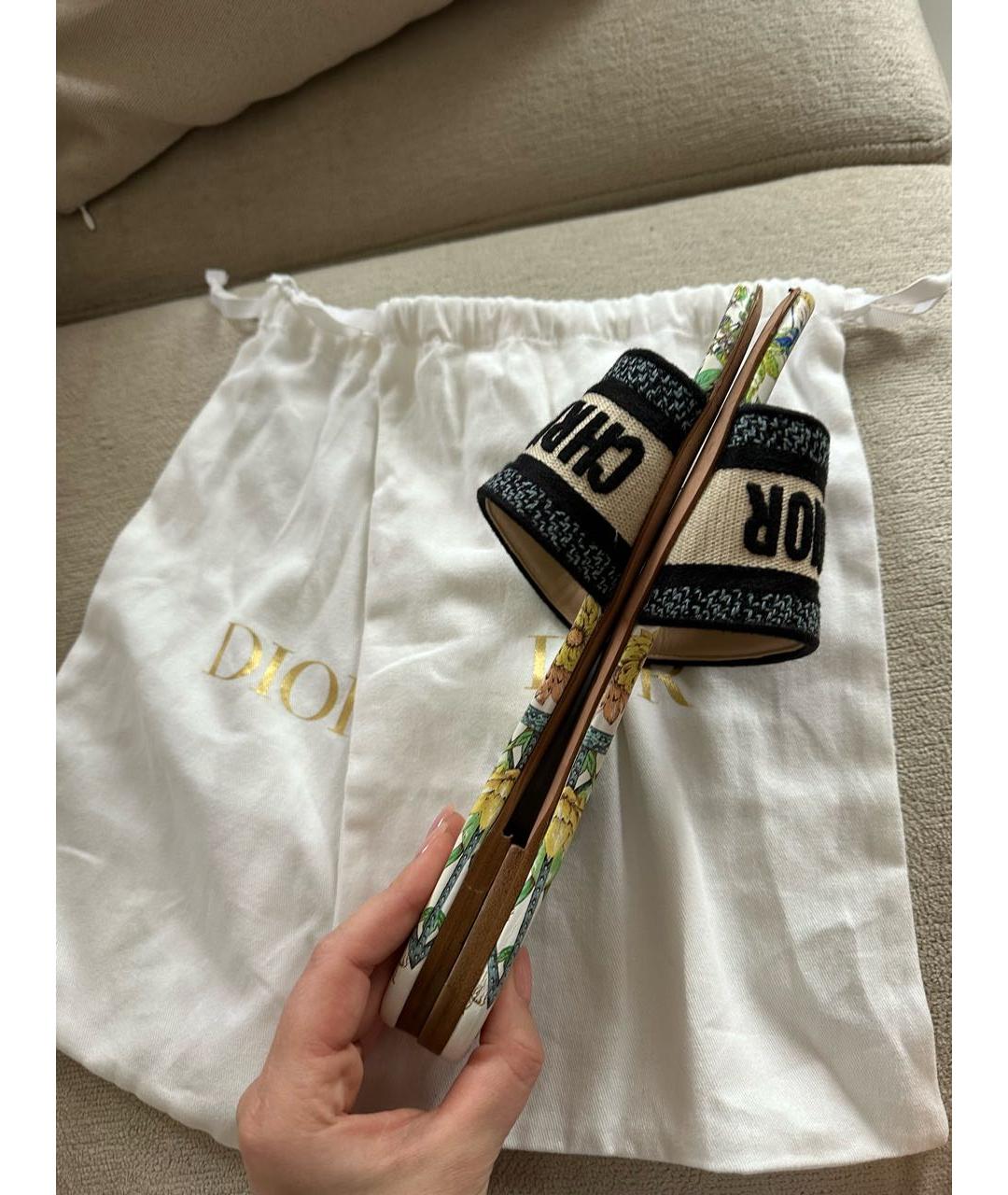 CHRISTIAN DIOR Зеленые шлепанцы, фото 2