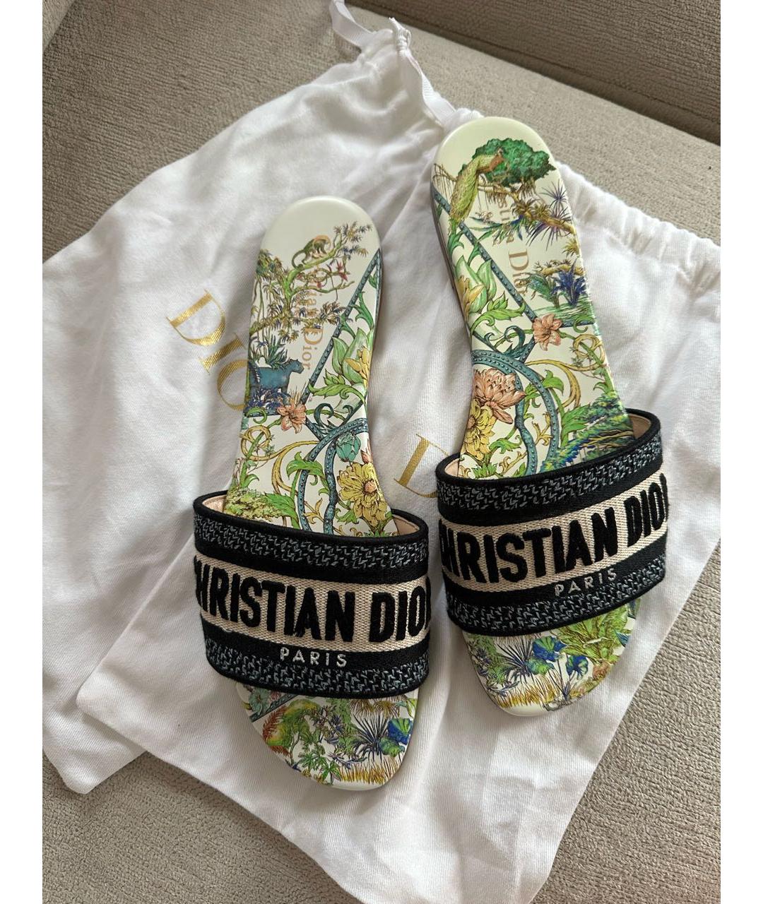 CHRISTIAN DIOR Зеленые шлепанцы, фото 7