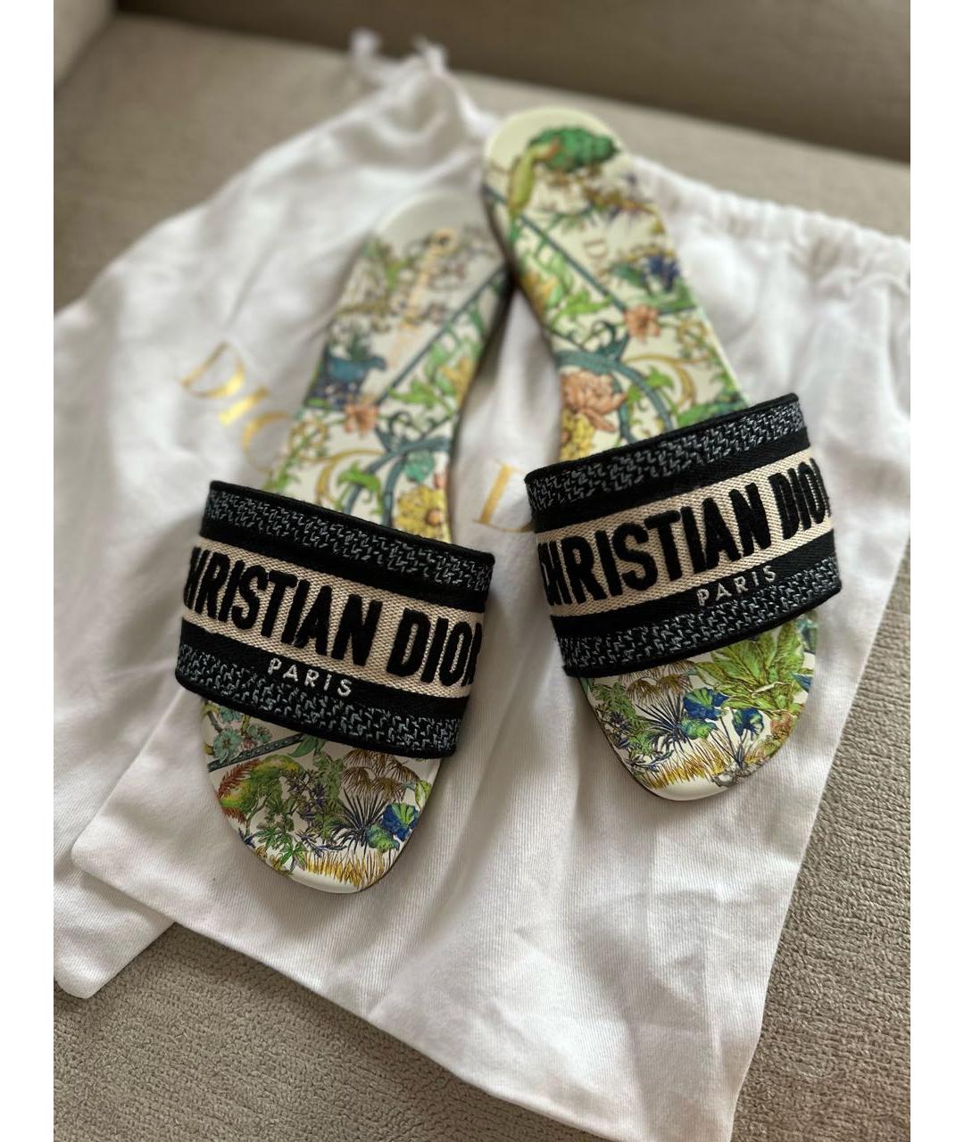 CHRISTIAN DIOR Зеленые шлепанцы, фото 3