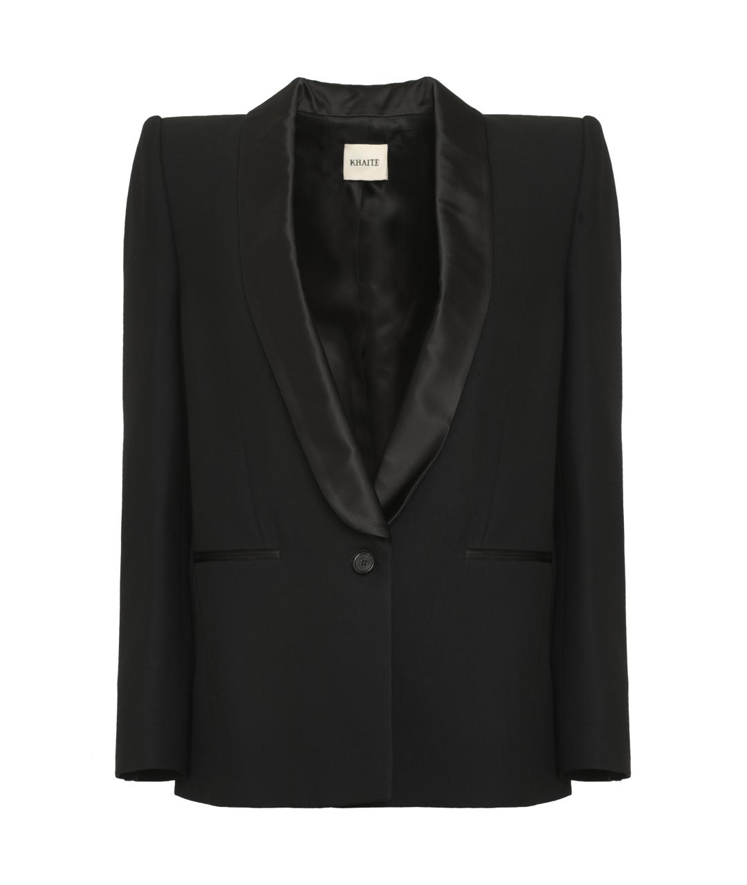 KHAITE Черный шерстяной жакет/пиджак, фото 1