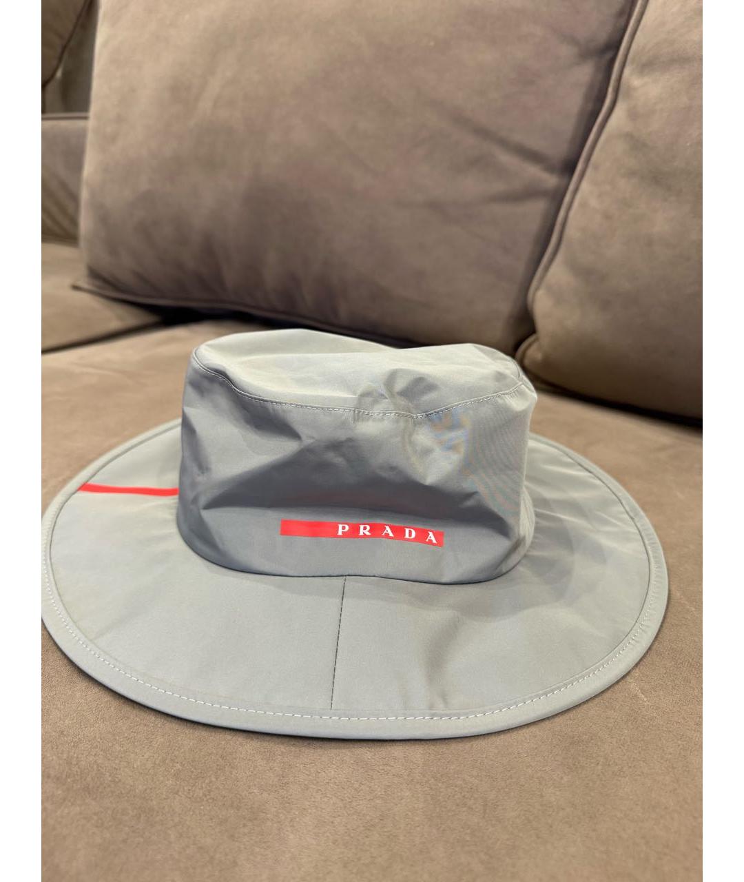 PRADA Серая синтетическая шляпа, фото 3