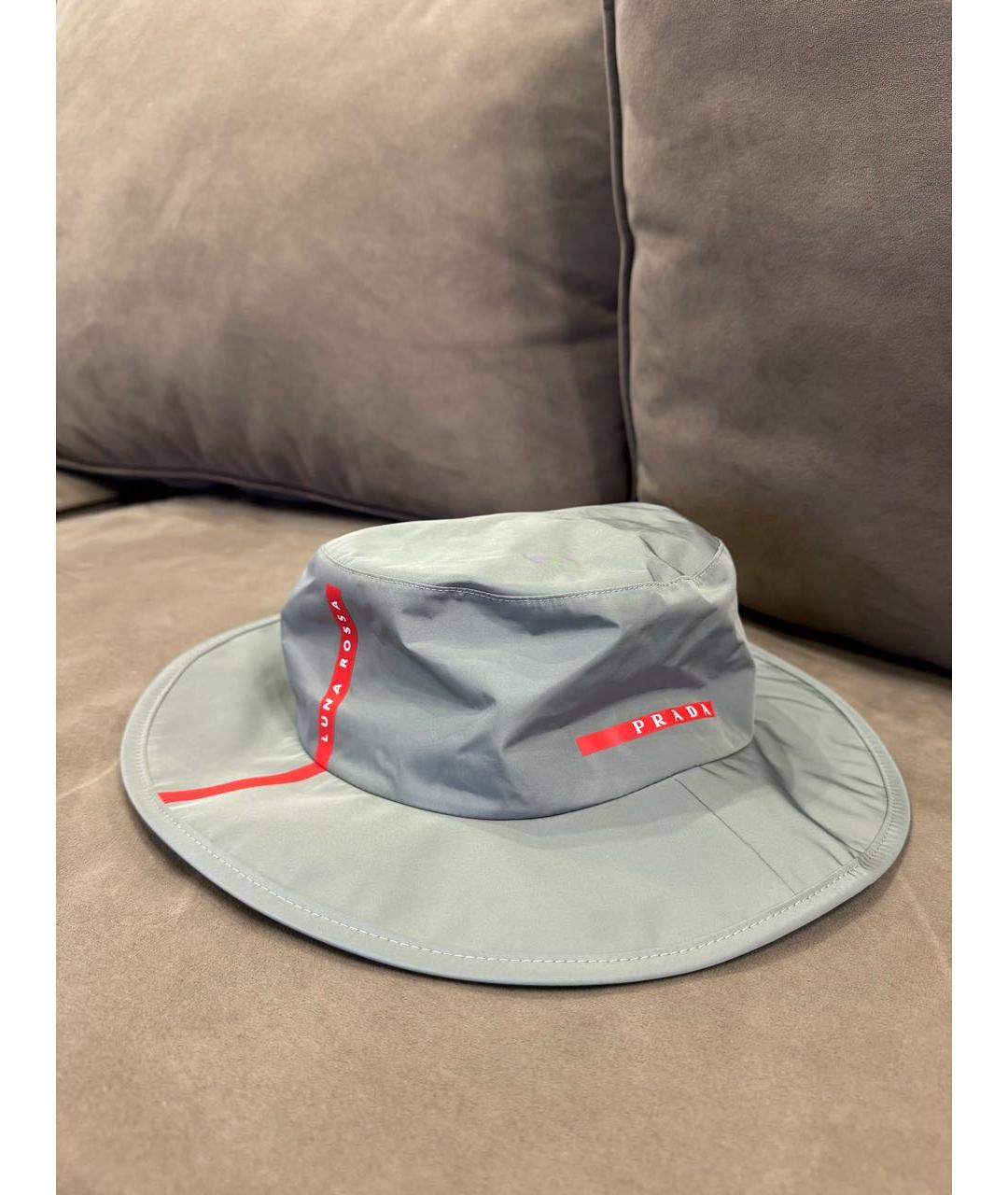 PRADA Серая синтетическая шляпа, фото 8