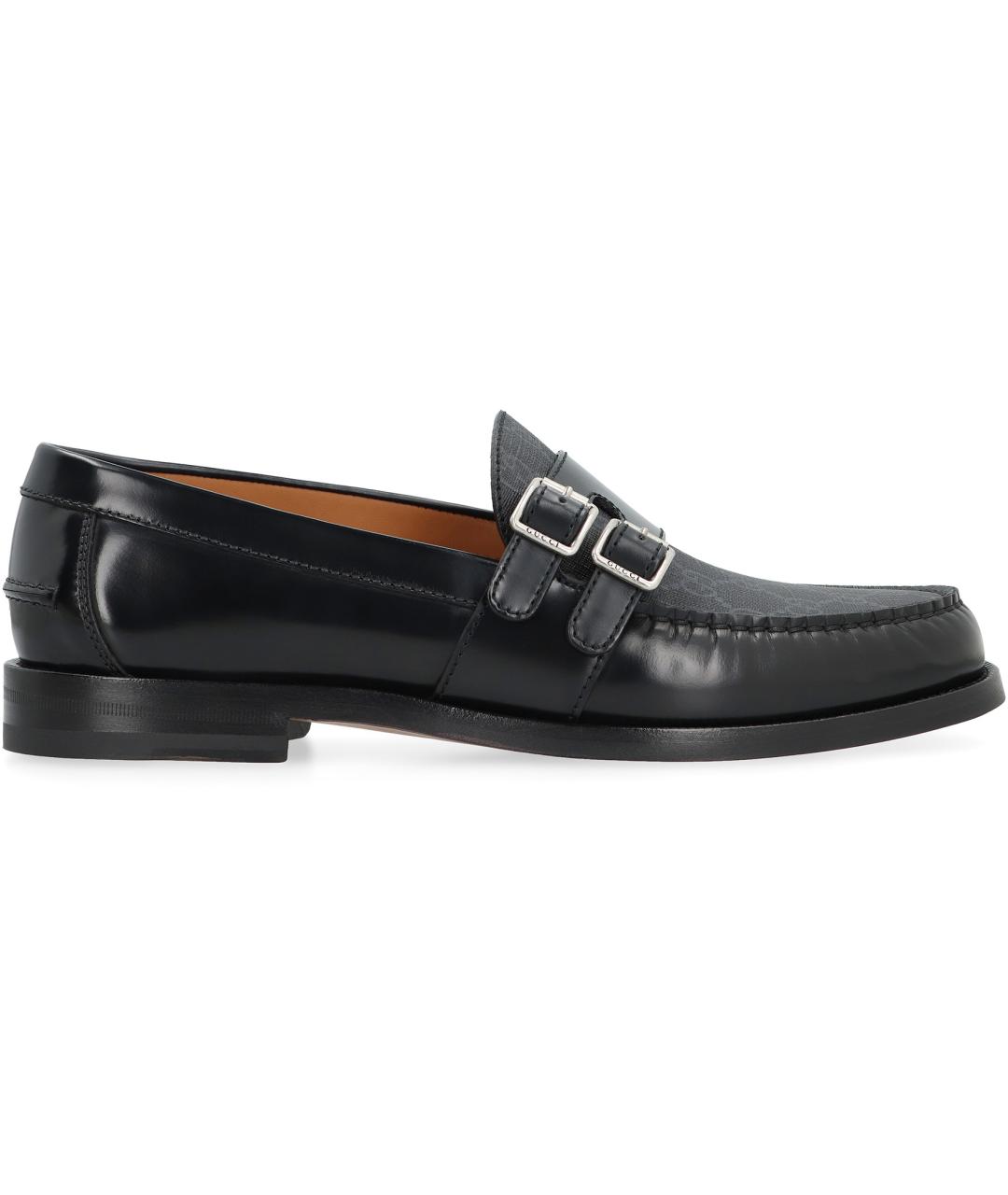 GUCCI Черные кожаные лоферы, фото 1