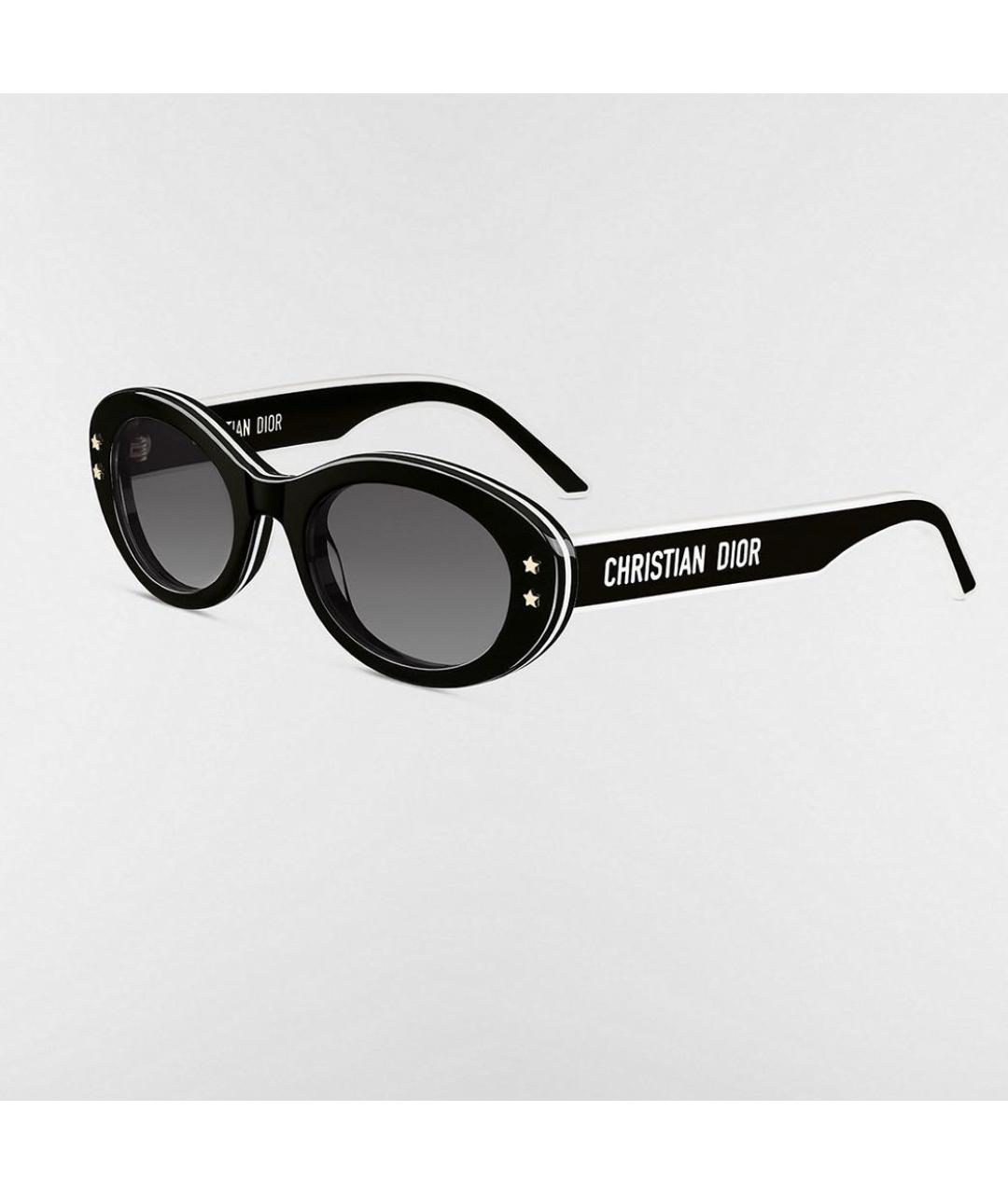 CHRISTIAN DIOR Черные пластиковые солнцезащитные очки, фото 7