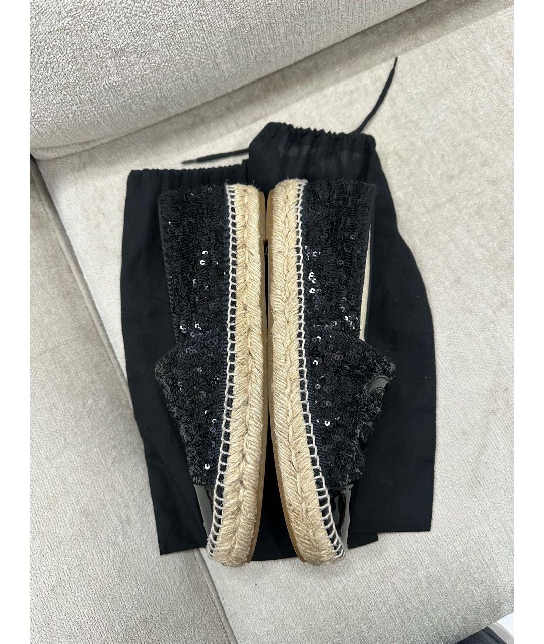 CHANEL Черные эспадрильи, фото 8