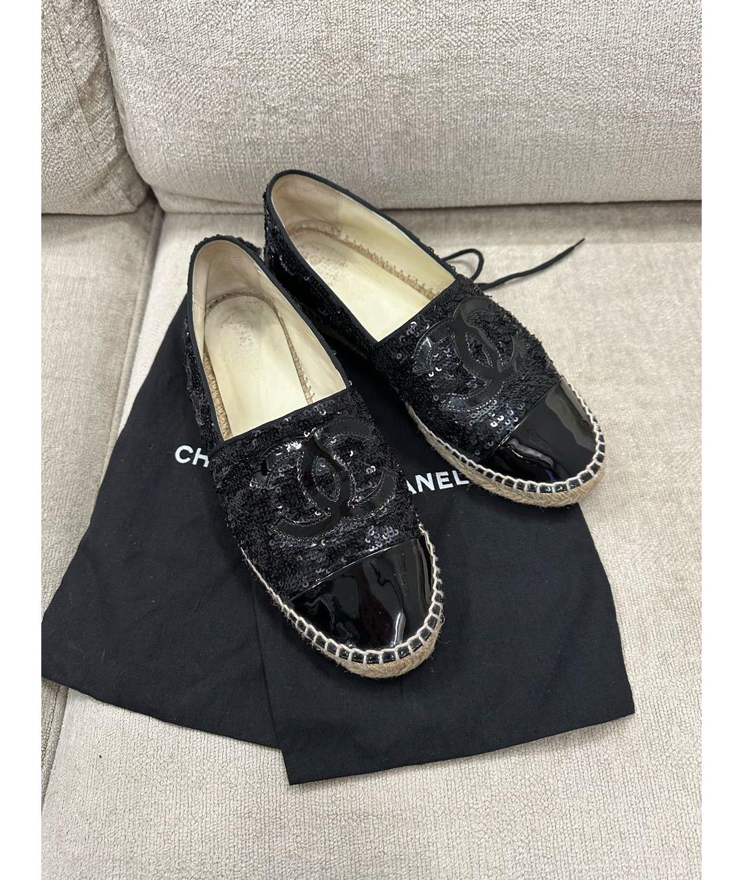 CHANEL Черные эспадрильи, фото 7
