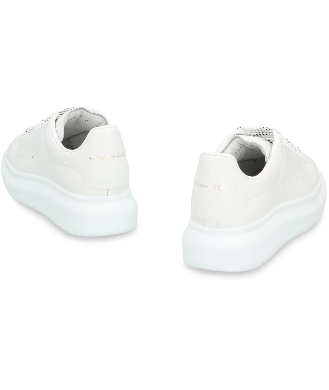 ALEXANDER MCQUEEN Белые кожаные низкие кроссовки / кеды, фото 4