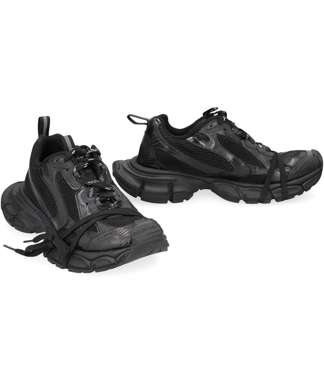 BALENCIAGA Черные синтетические низкие кроссовки / кеды, фото 3