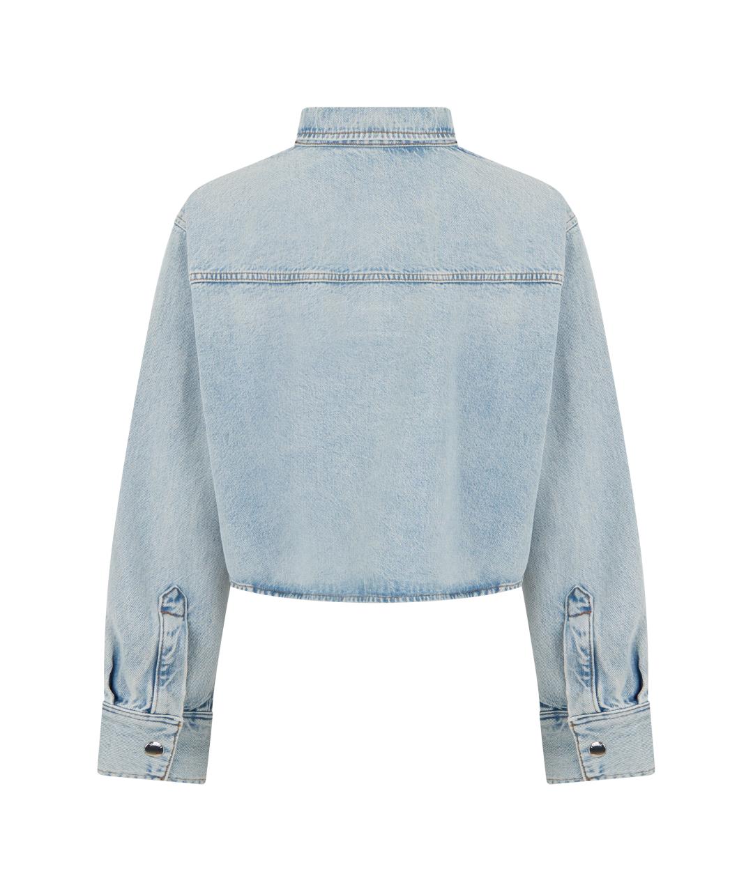 FRAME Голубая хлопковая рубашка, фото 2