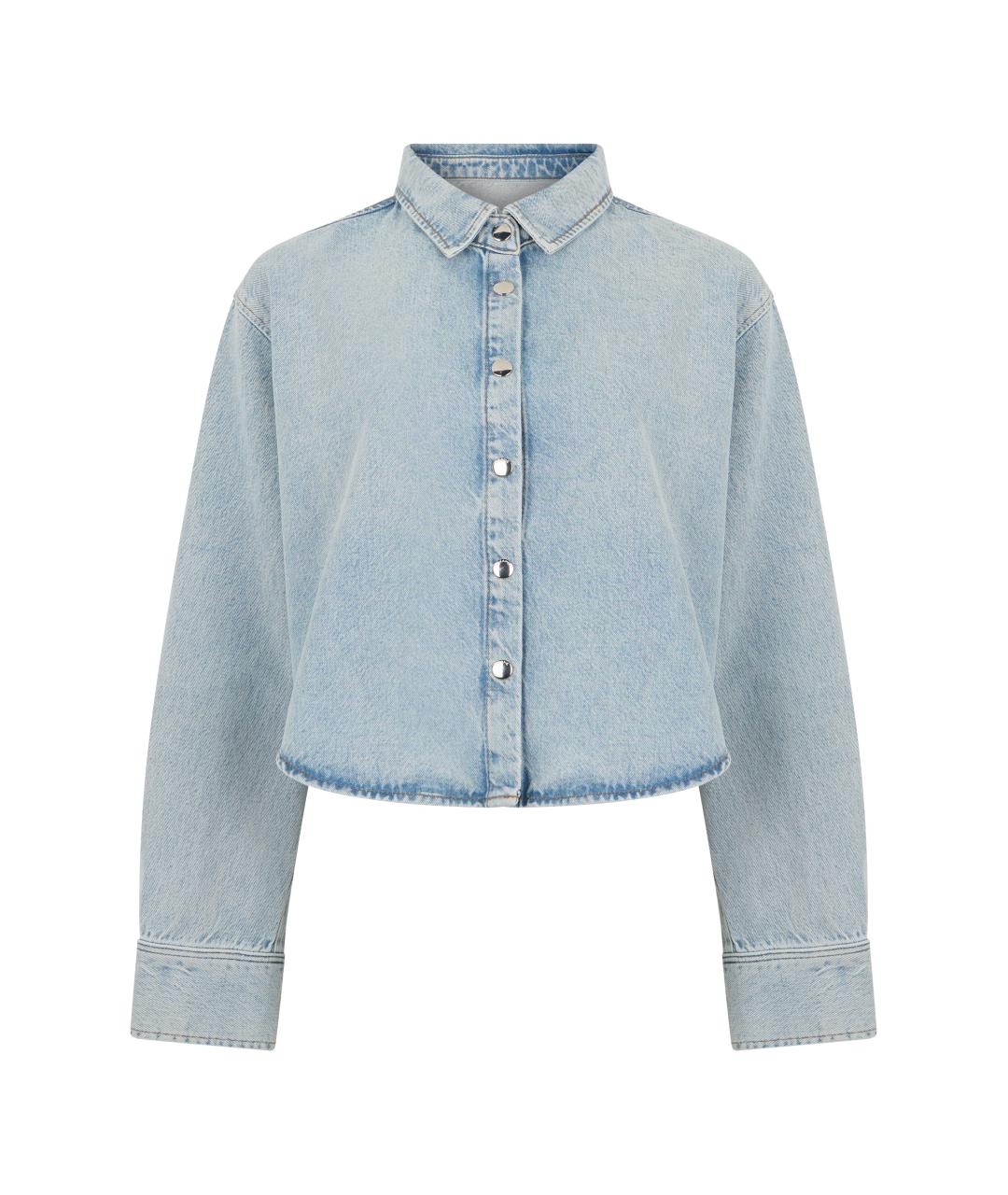 FRAME Голубая хлопковая рубашка, фото 1