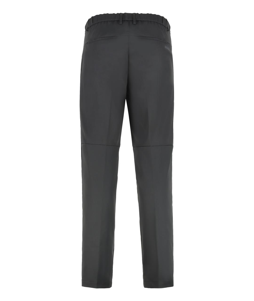 HUGO BOSS Черные полиэстеровые классические брюки, фото 2