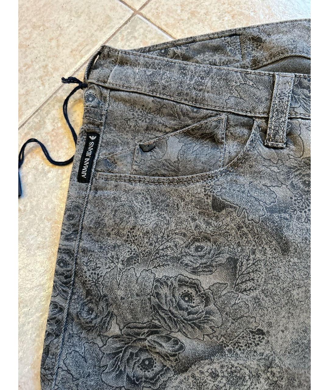 ARMANI JEANS Хлопко-эластановые джинсы слим, фото 4