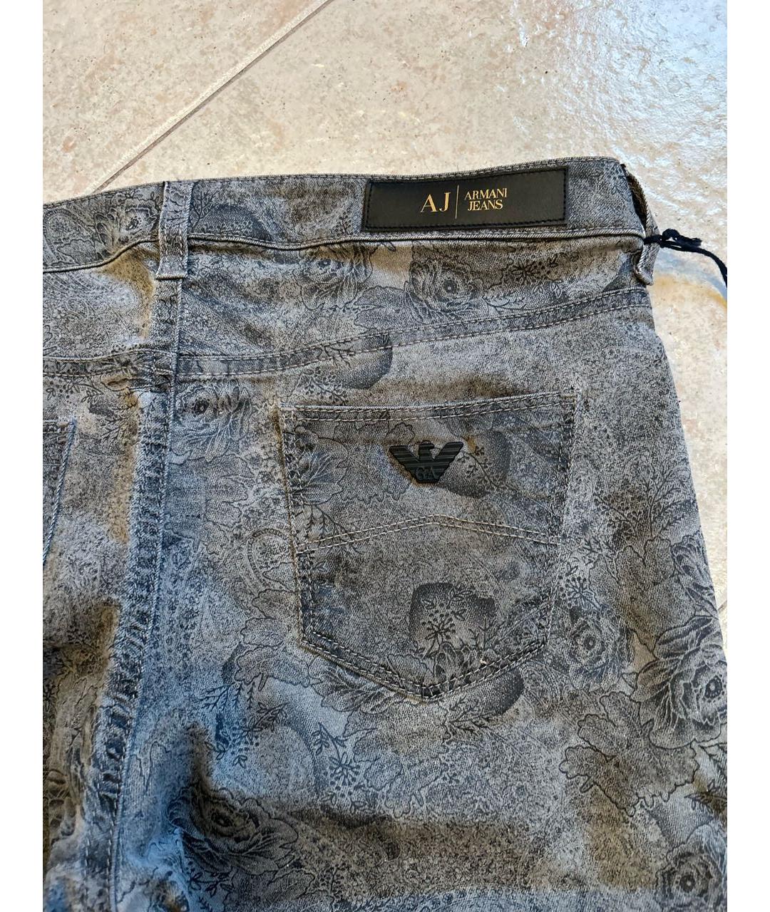 ARMANI JEANS Хлопко-эластановые джинсы слим, фото 5