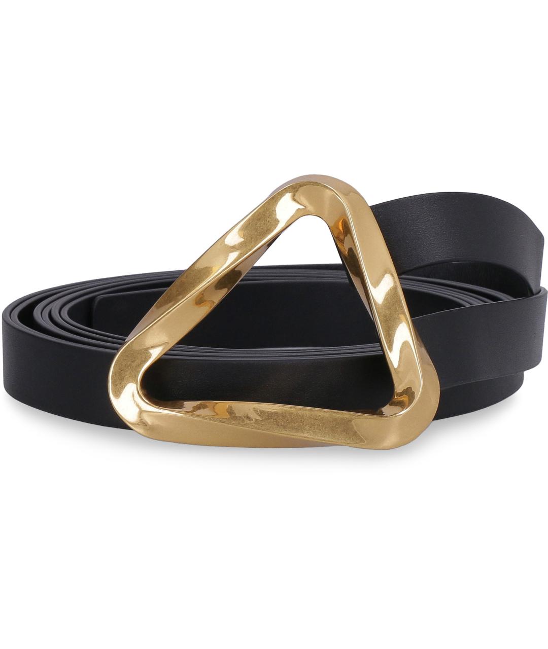 BOTTEGA VENETA Черный кожаный ремень, фото 2