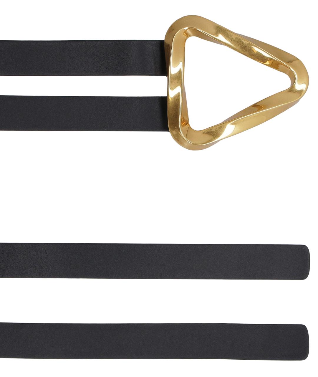 BOTTEGA VENETA Черный кожаный ремень, фото 3