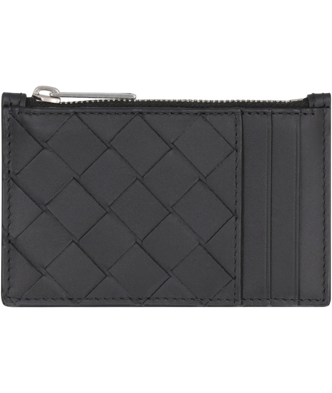 BOTTEGA VENETA Черный кожаный кошелек, фото 1