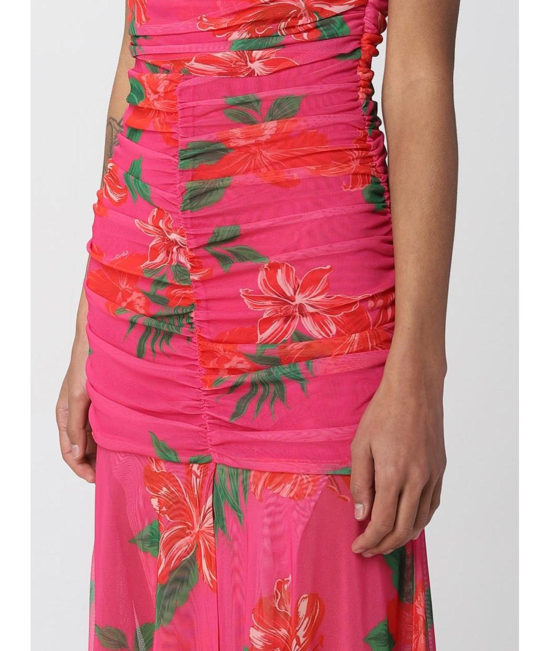 PINKO Фуксия полиэстеровое платье, фото 6