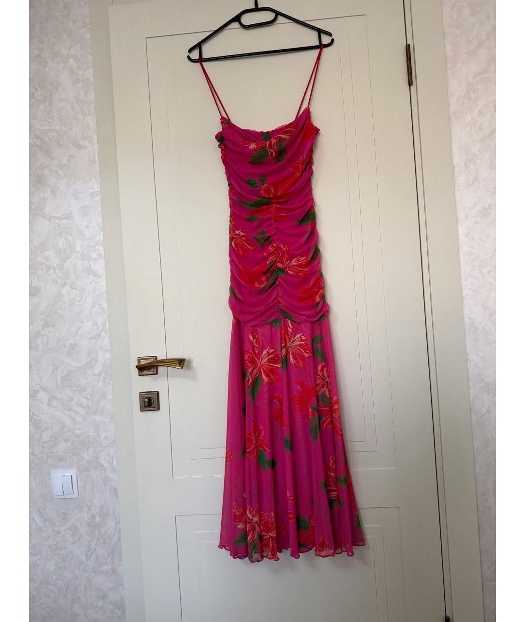 PINKO Фуксия полиэстеровое платье, фото 7