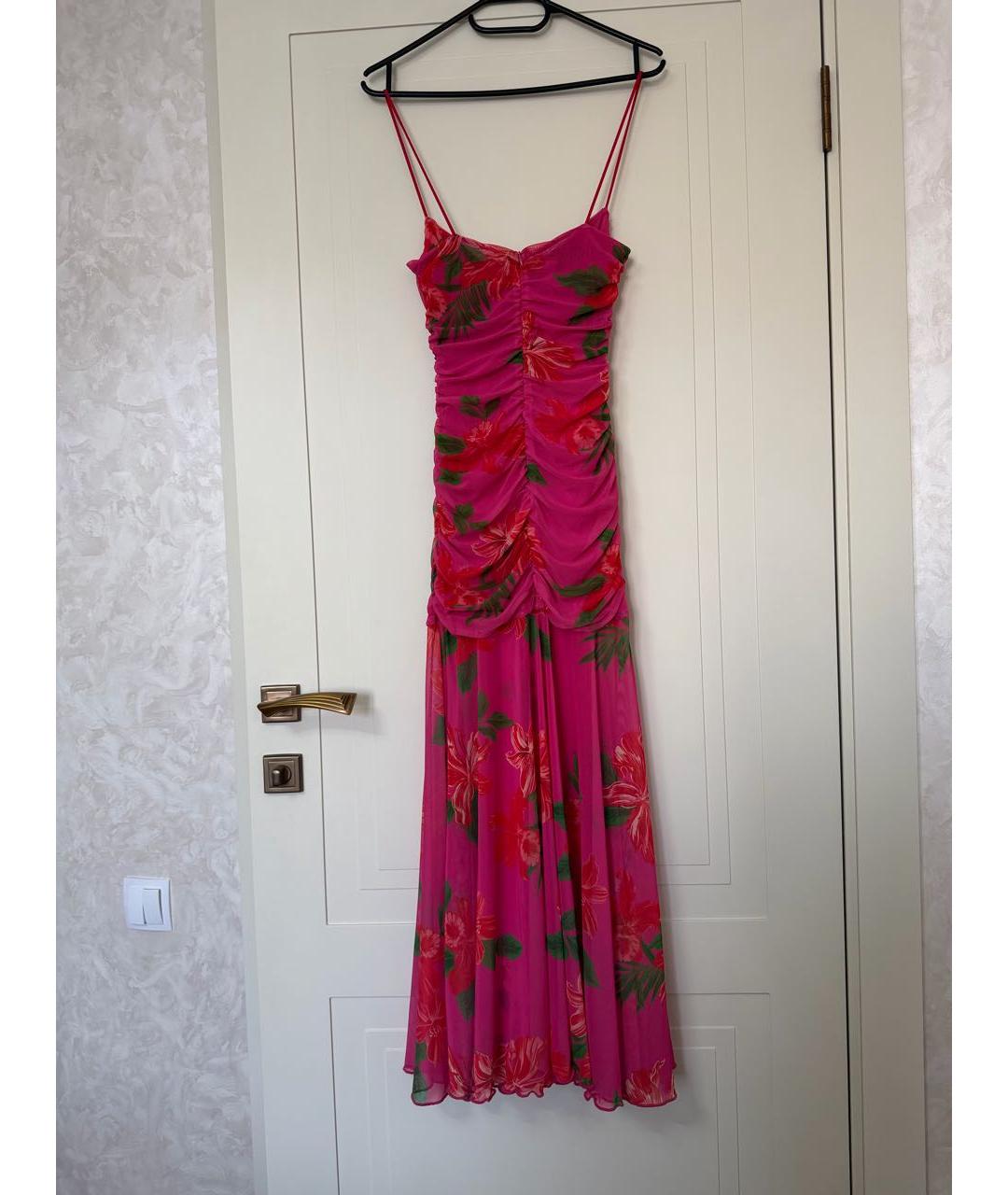 PINKO Фуксия полиэстеровое платье, фото 2