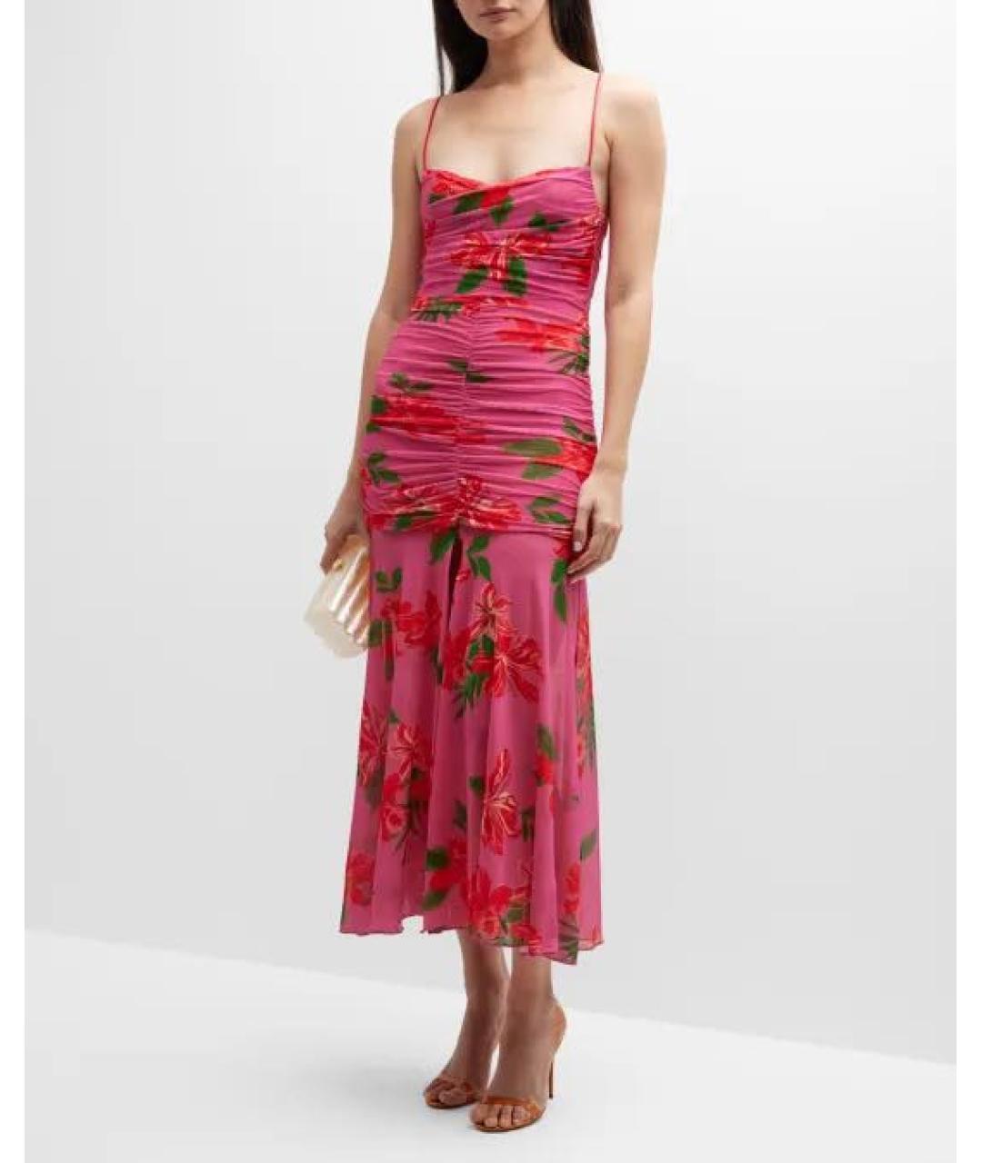 PINKO Фуксия полиэстеровое платье, фото 5