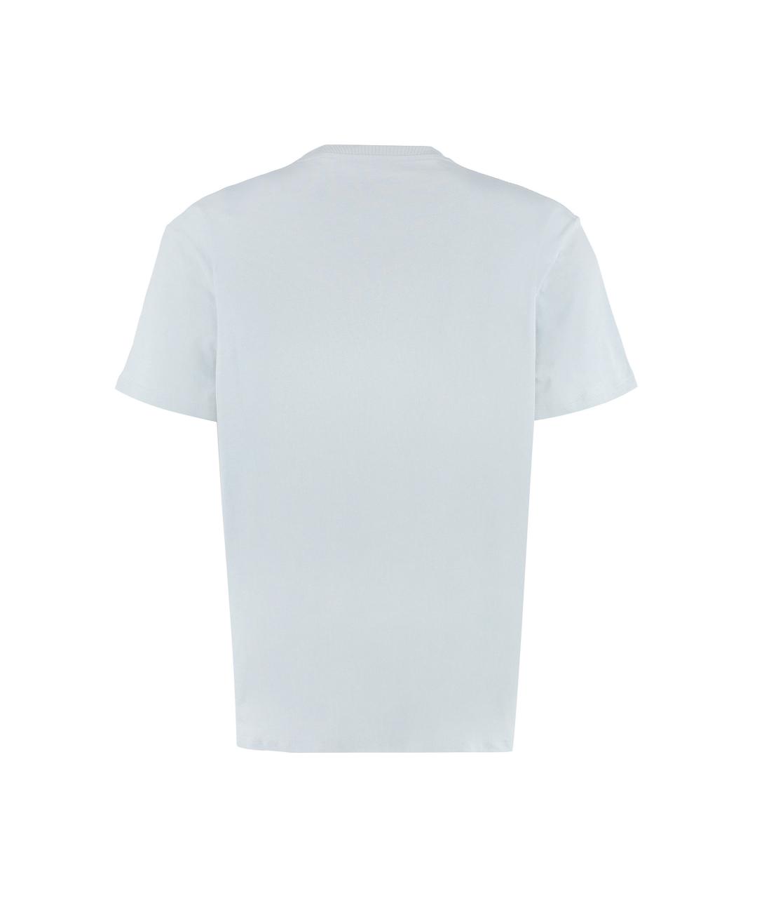 ALEXANDER MCQUEEN Голубая хлопковая футболка, фото 2