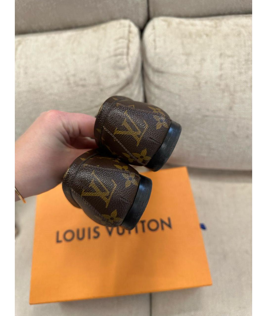 LOUIS VUITTON Коричневые лоферы, фото 6