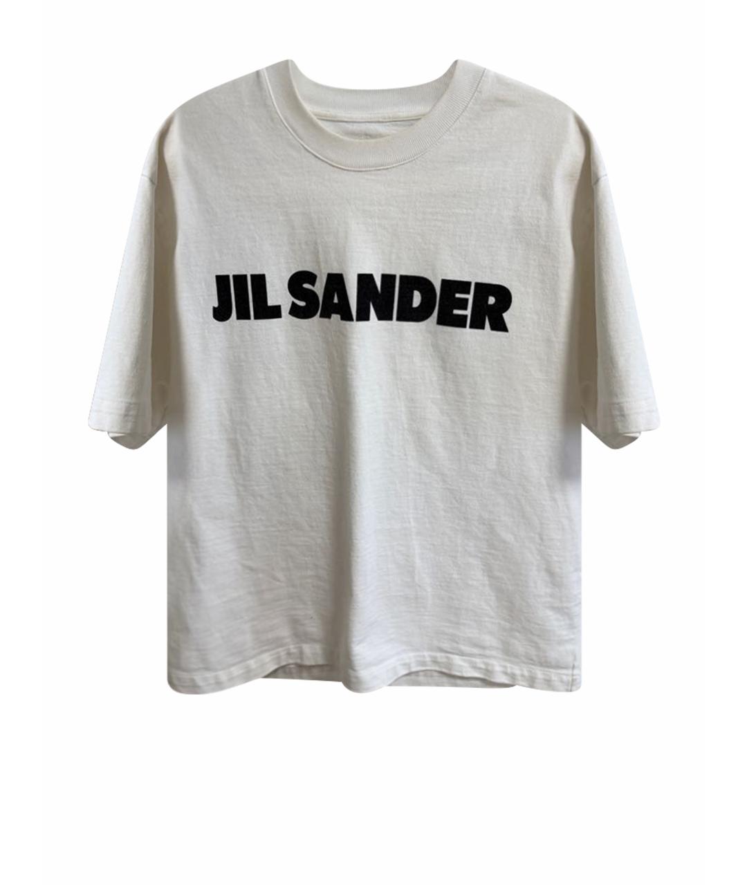 JIL SANDER Белая хлопковая футболка, фото 1