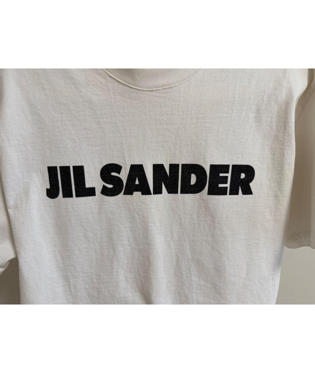 JIL SANDER Белая хлопковая футболка, фото 3