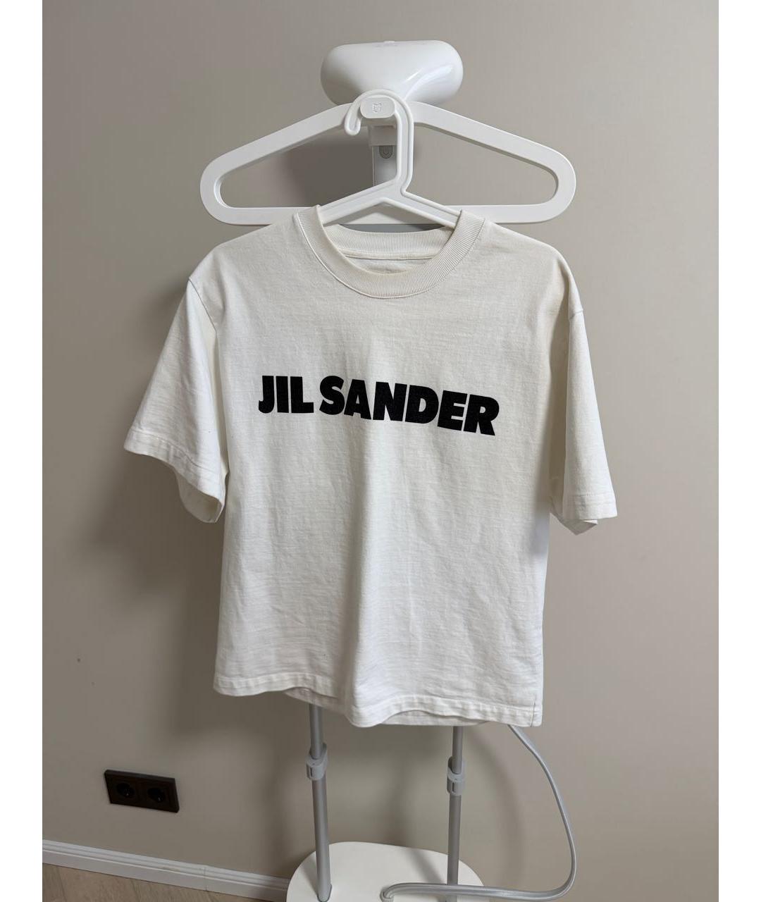 JIL SANDER Белая хлопковая футболка, фото 5