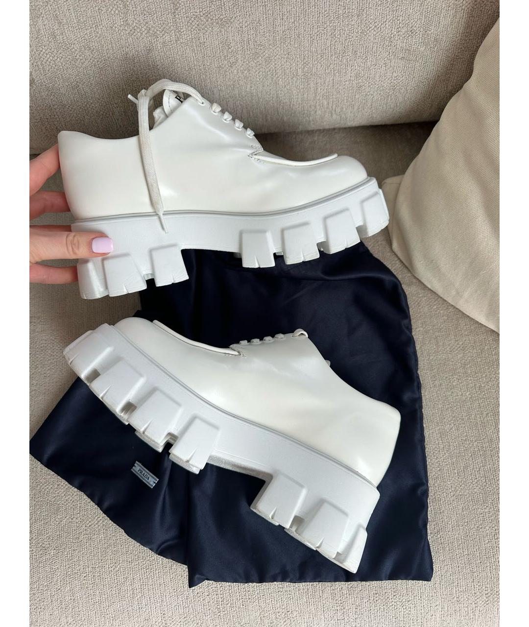 PRADA Белые ботинки, фото 6