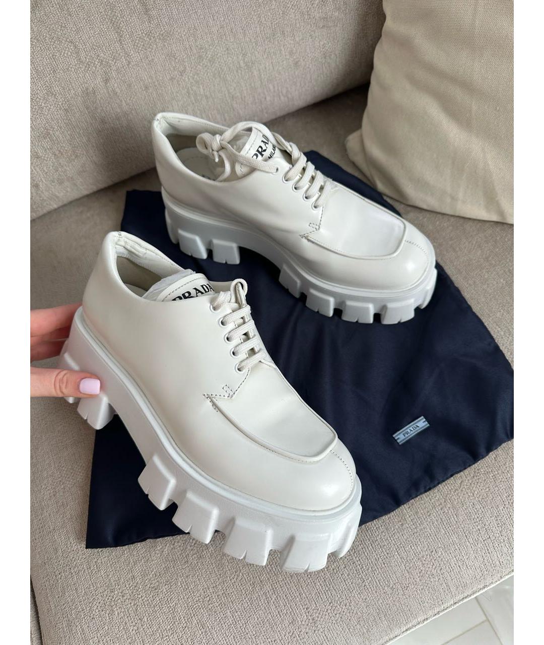 PRADA Белые ботинки, фото 8
