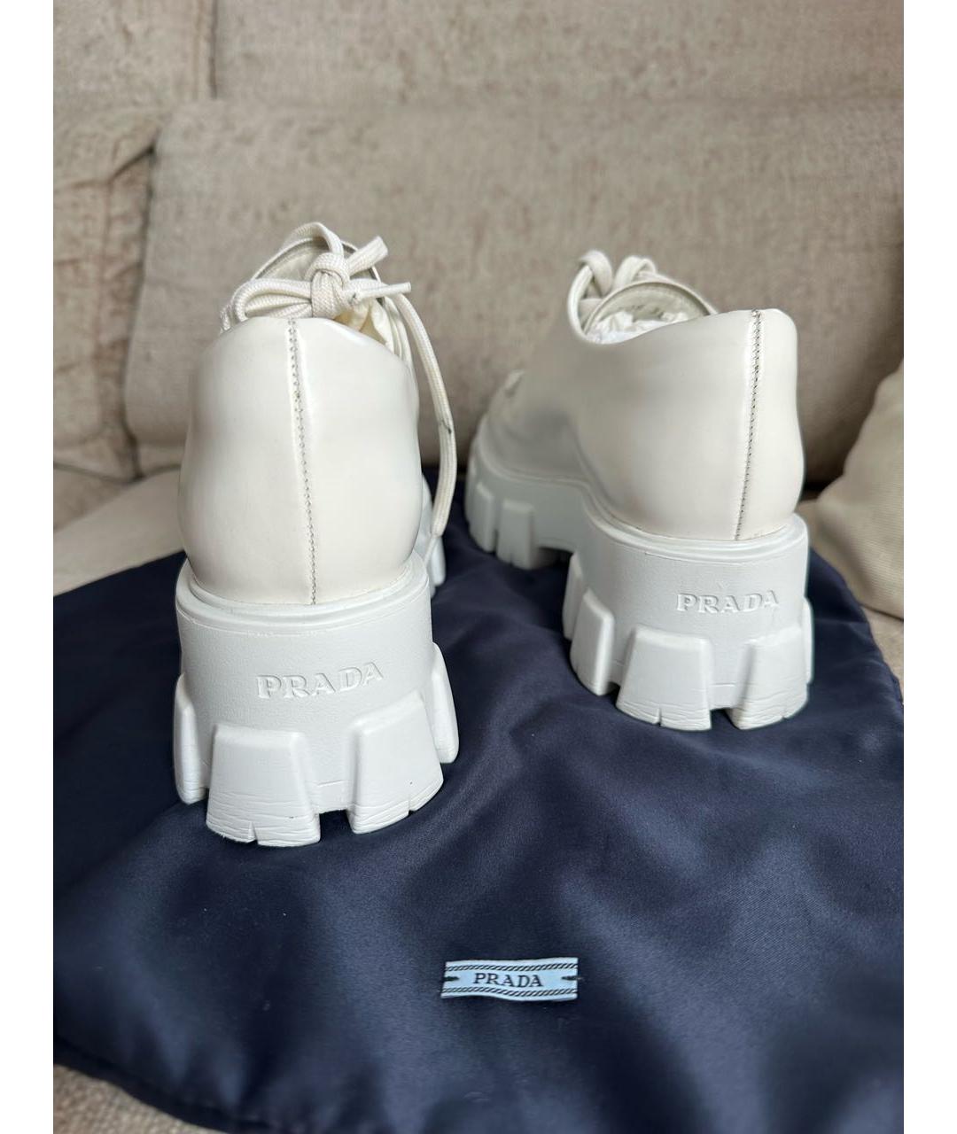PRADA Белые ботинки, фото 4