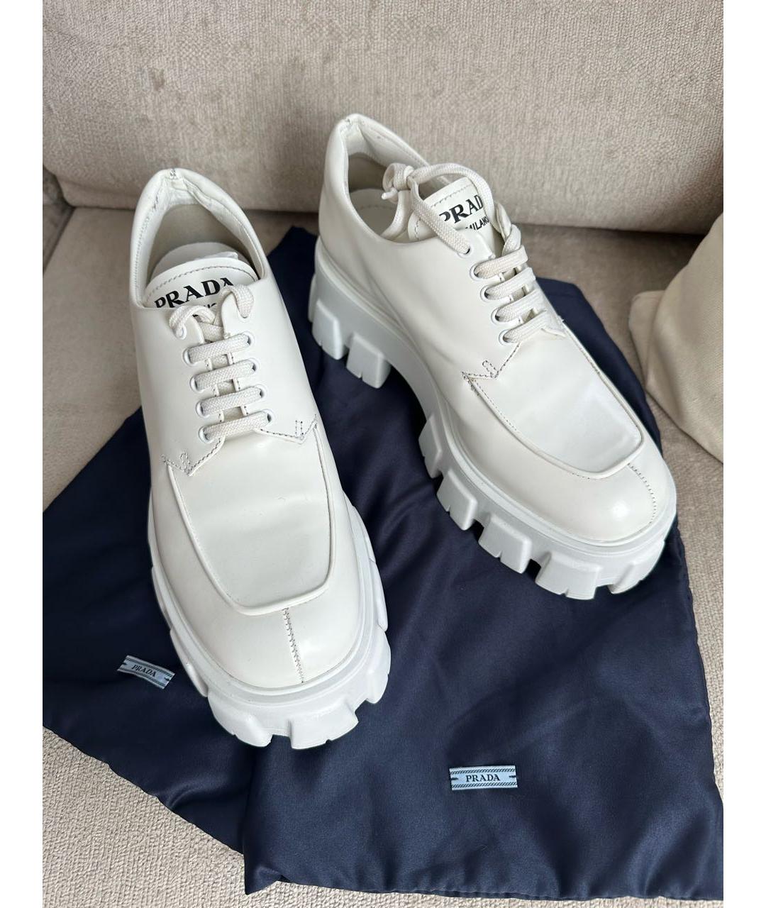 PRADA Белые ботинки, фото 2
