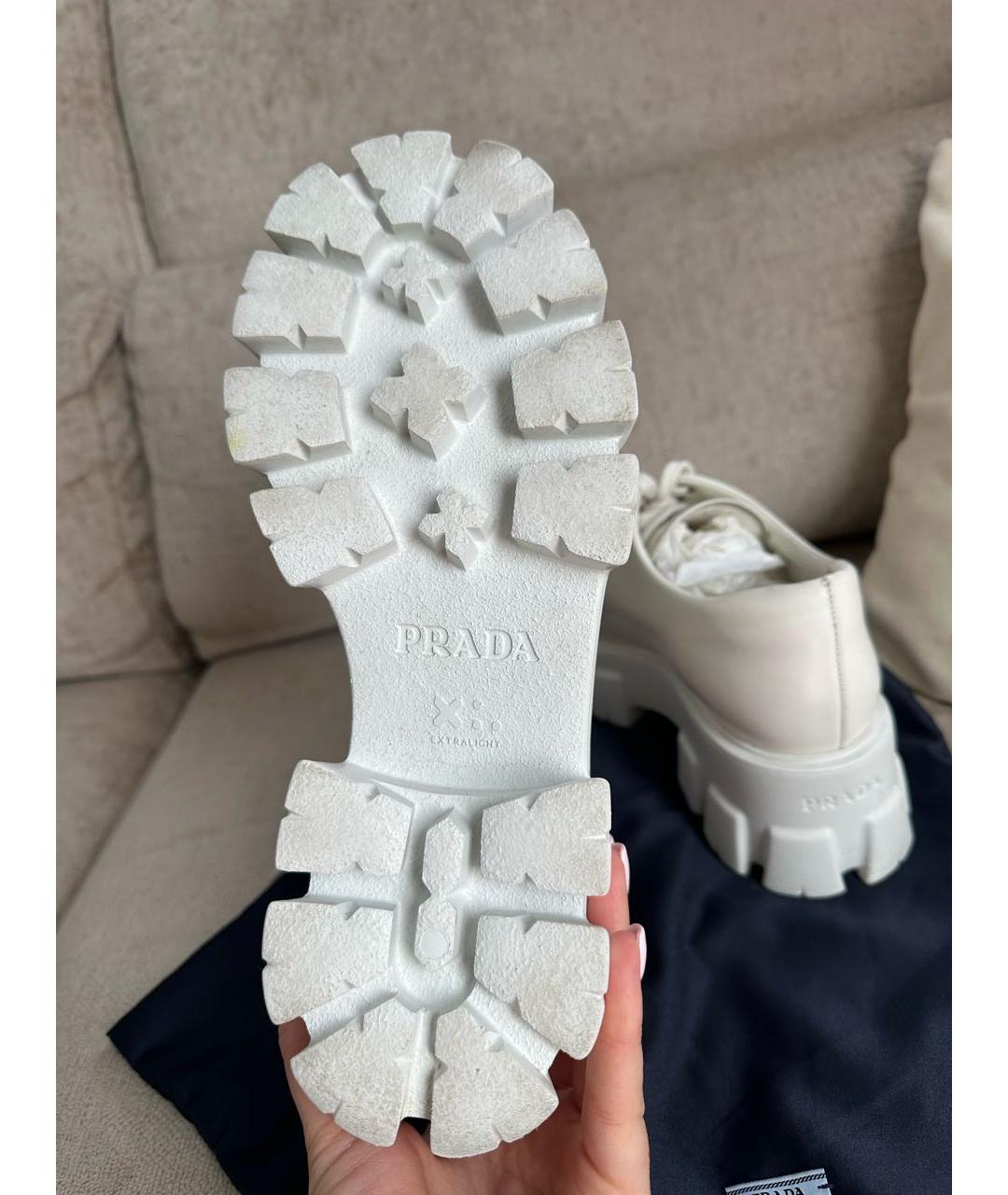 PRADA Белые ботинки, фото 5